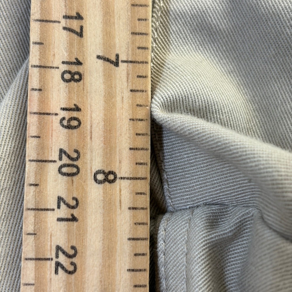 Volcom Y2K Micro Mini Chino Shorts Women Size 27 Khaki Skater Summer Minimalist - Picture 5 of 9